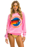 Retro AVIATOR NATION VENICE SWEATSHIRT - NEON PINK