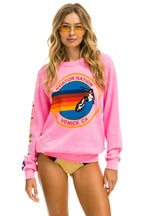 Retro AVIATOR NATION VENICE SWEATSHIRT - NEON PINK