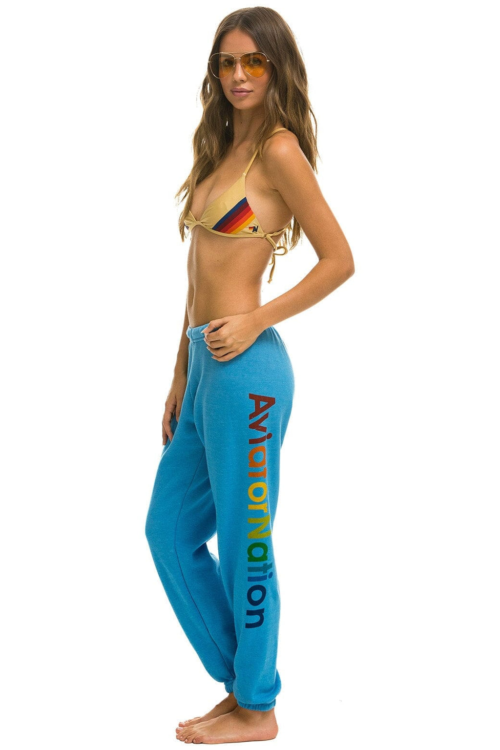 Retro AVIATOR NATION VAIL SWEATPANTS - OCEAN