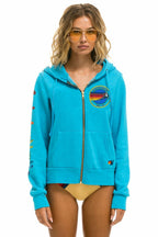 Retro AVIATOR NATION VAIL ZIP HOODIE - NEON BLUE