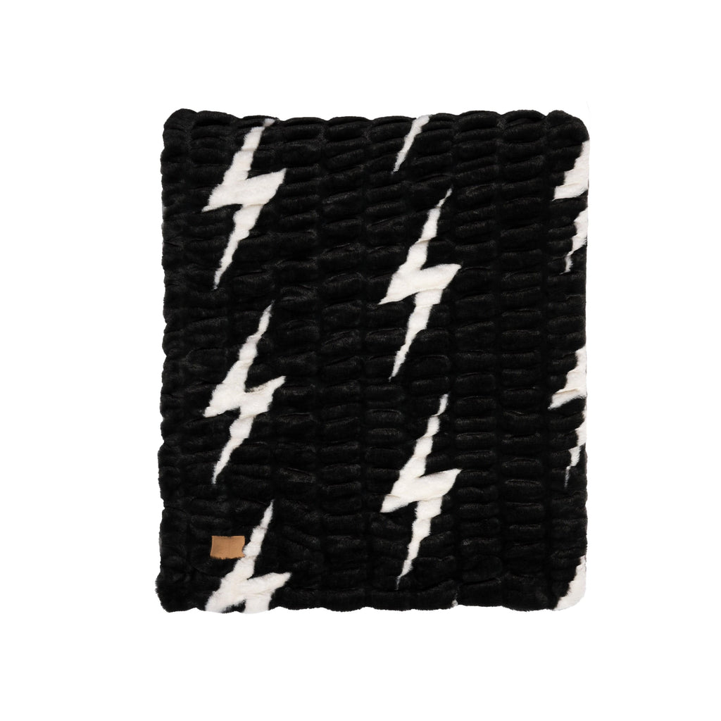 Retro Aviator Nation x Lola Blanket - Black White Bolt