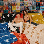 Retro Aviator Nation x Lola Blanket - Black White Bolt