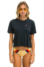 Retro BASIC BOYFRIEND TEE - CHARCOAL