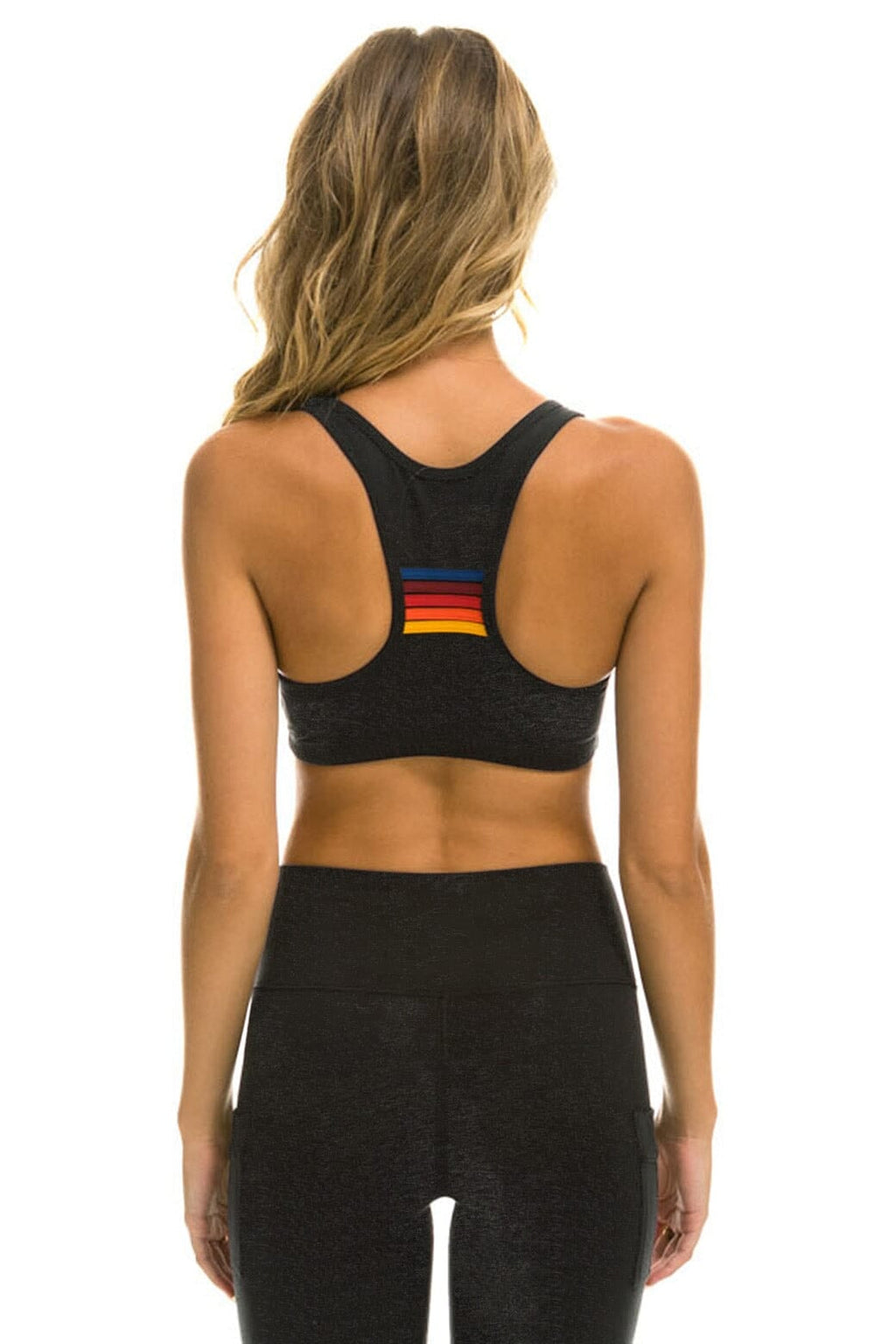Retro BOLT EMBROIDERY SPORTS BRA - CHARCOAL