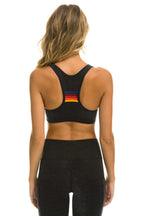 Retro BOLT EMBROIDERY SPORTS BRA - CHARCOAL