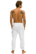 Retro BOLT STITCH SWEATPANTS - WHITE BLACK
