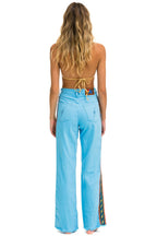 Retro BOLT STRIPE HI RISE WIDE-LEG GYPSY JEAN - SKY