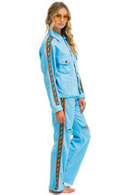 Retro BOLT STRIPE HI RISE WIDE-LEG GYPSY JEAN - SKY