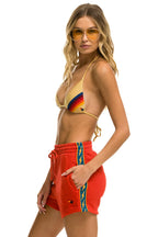 Retro BOLT STRIPE LOUNGER SHORT - RED