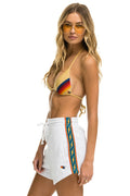 Retro BOLT STRIPE LOUNGER SHORT - WHITE