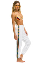 Retro BOLT STRIPE SWEATPANTS - WHITE
