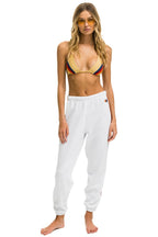 Retro BOLT STRIPE SWEATPANTS - WHITE