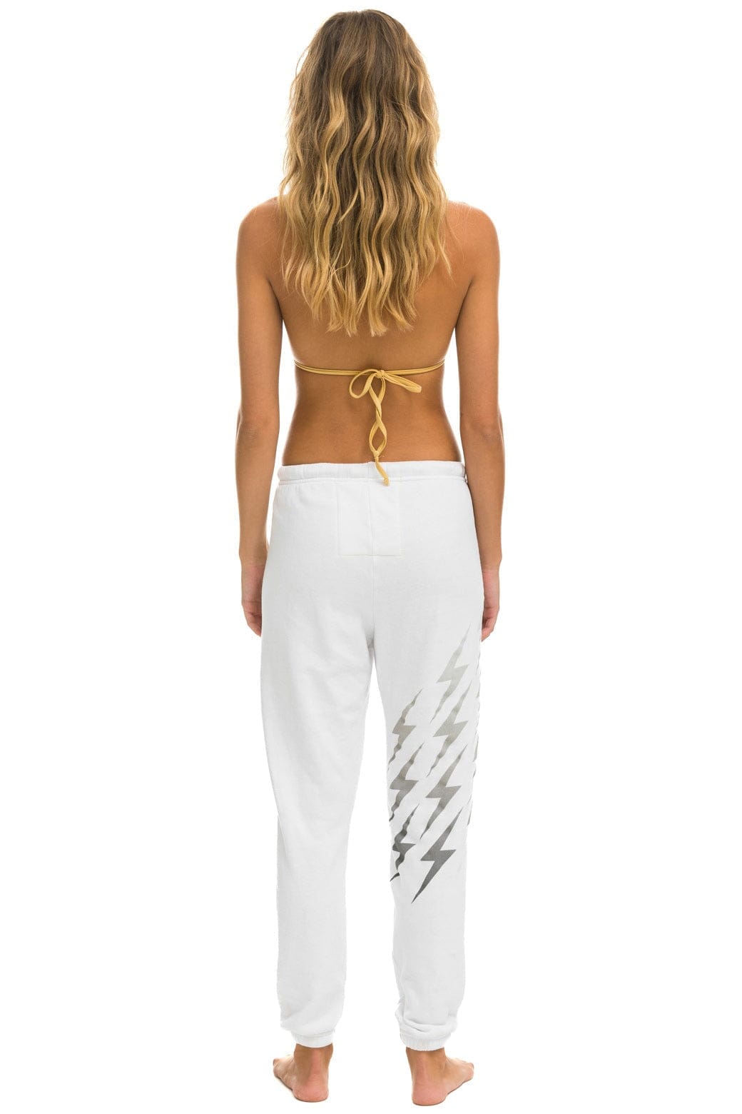 Retro BOLT GRADIENT SWEATPANTS - WHITE GREY