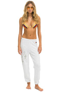 Retro BOLT GRADIENT SWEATPANTS - WHITE GREY