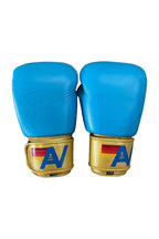 Retro BOXING GLOVES - BLUE GOLD