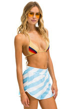 Retro CAUTION WOMENS LOUNGER SHORT - WHITE SKY