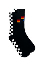 Retro CHECKERED SOCK - BLACK WHITE