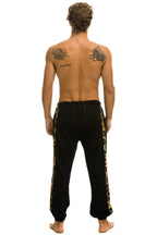 Retro CHEETAH STRIPE SWEATPANTS - BLACK CHEETAH