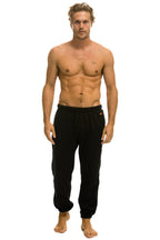 Retro CHEETAH STRIPE SWEATPANTS - BLACK CHEETAH