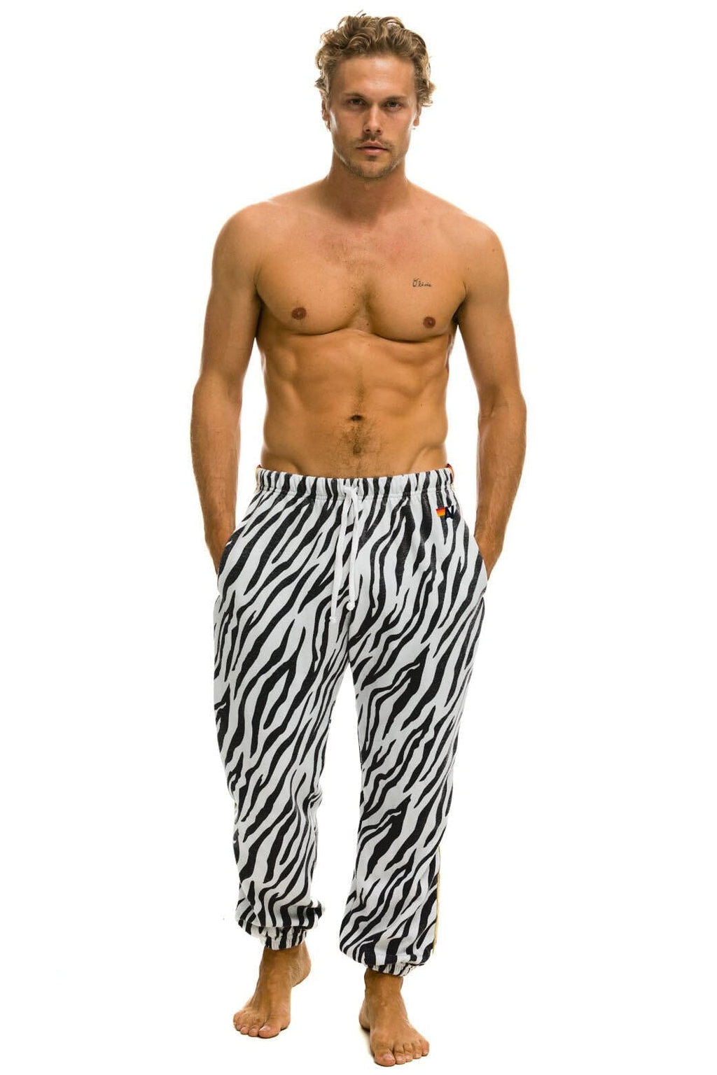 Retro CLASSIC SWEATPANTS - ZEBRA