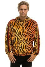 Retro CLASSIC VELVET RELAXED PULLOVER HOODIE - TIGER