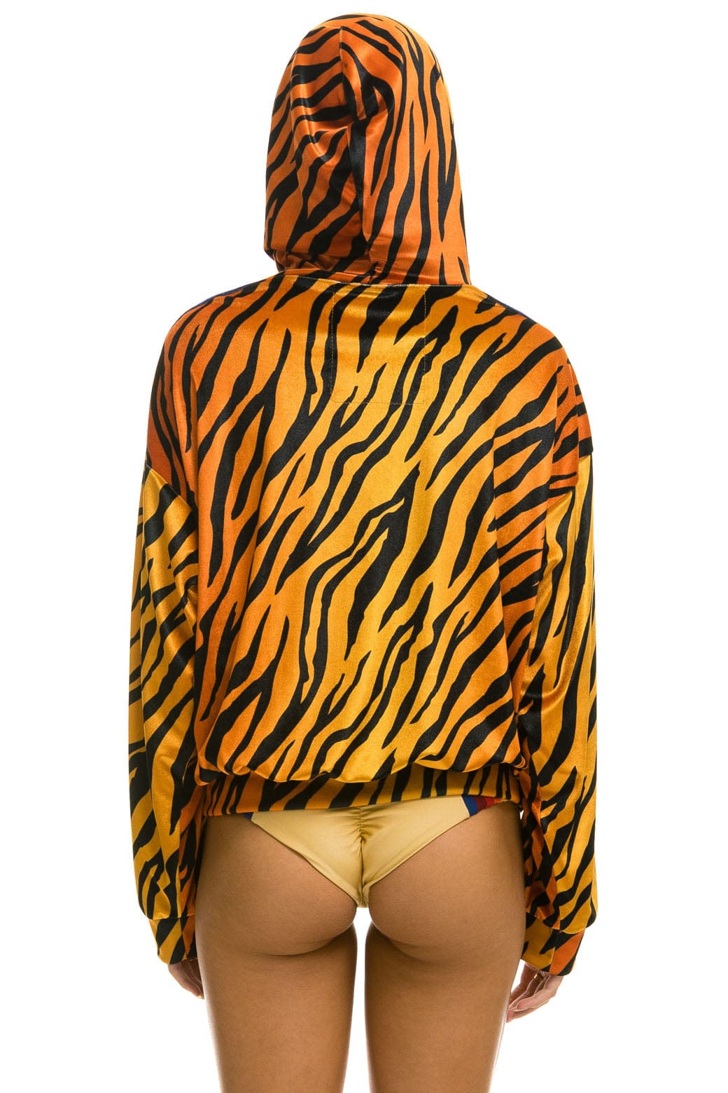 Retro CLASSIC VELVET RELAXED PULLOVER HOODIE - TIGER
