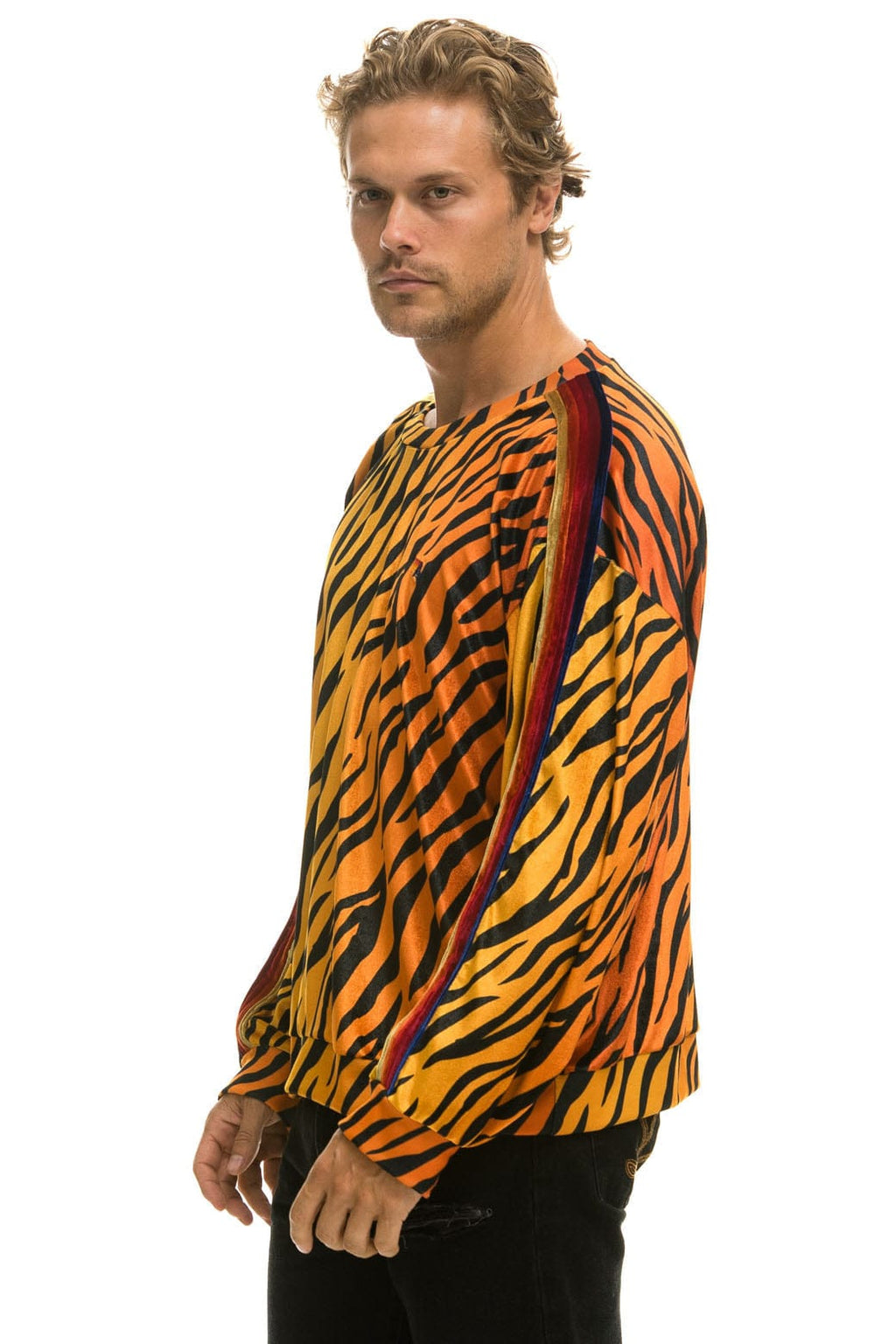 Retro CLASSIC VELVET RELAXED SWEATSHIRT - TIGER