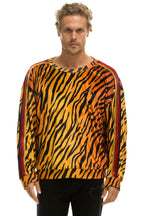 Retro CLASSIC VELVET RELAXED SWEATSHIRT - TIGER