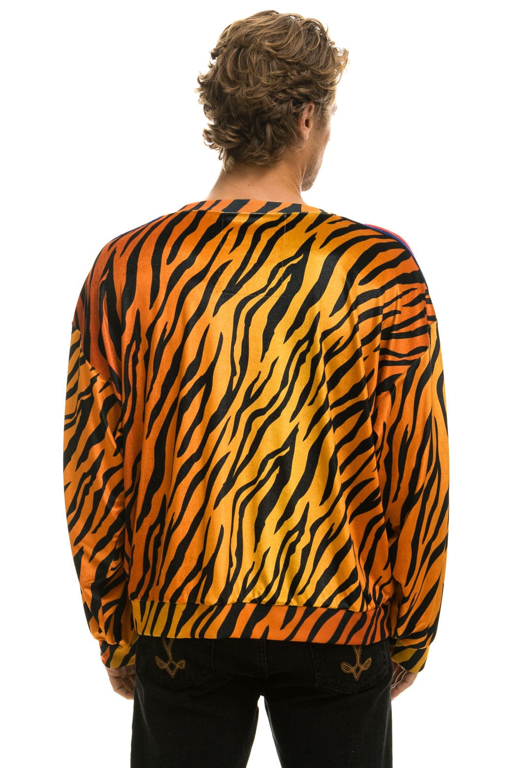 Retro CLASSIC VELVET RELAXED SWEATSHIRT - TIGER