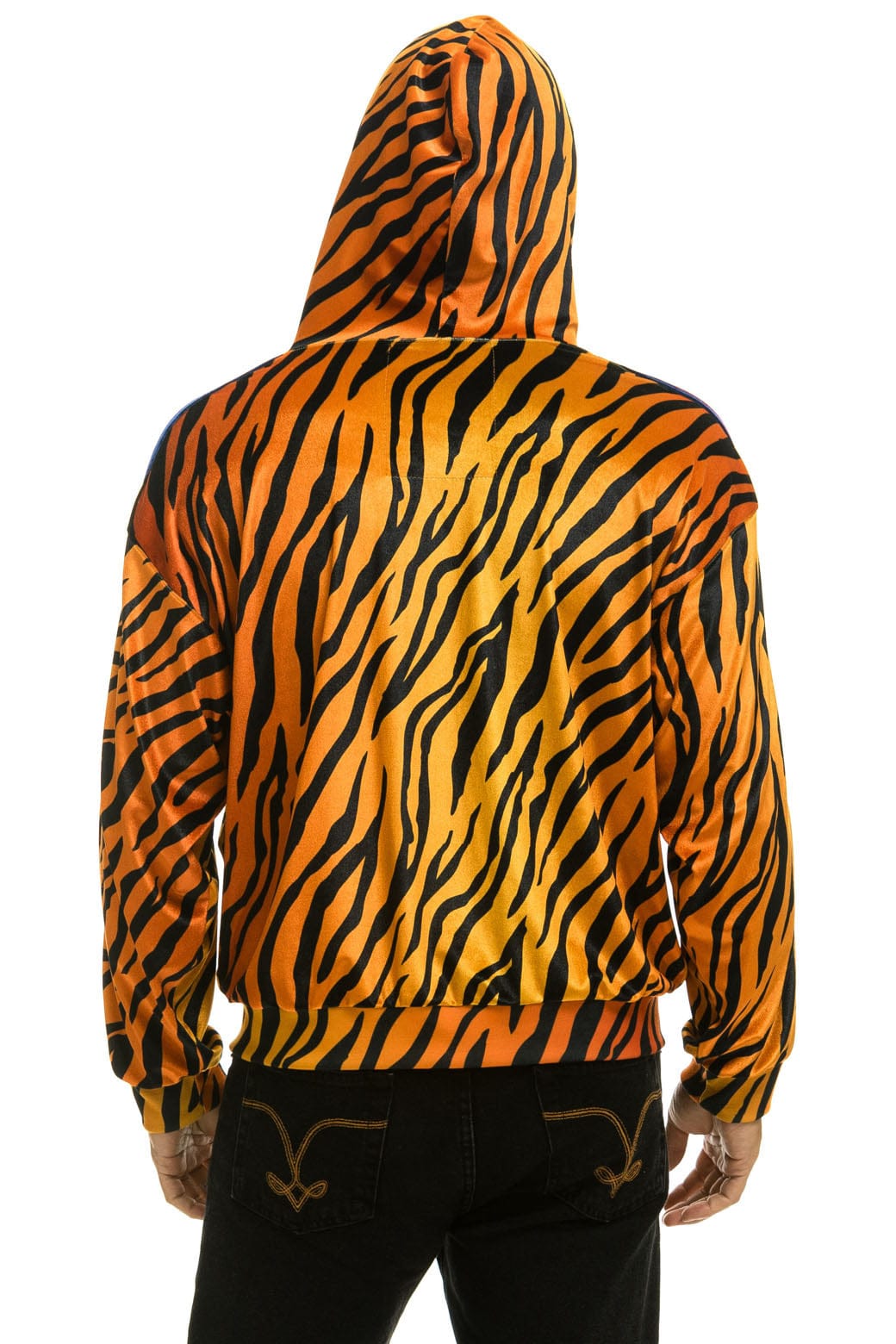 Retro CLASSIC VELVET RELAXED ZIP HOODIE - TIGER