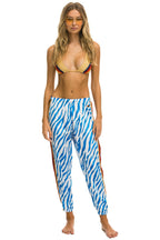 Retro CLASSIC VELVET SWEATPANTS - BLUE TIGER