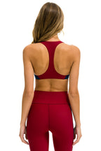 Retro COLOR BLOCK BRALETTE SPORTS BRA - BLAZE