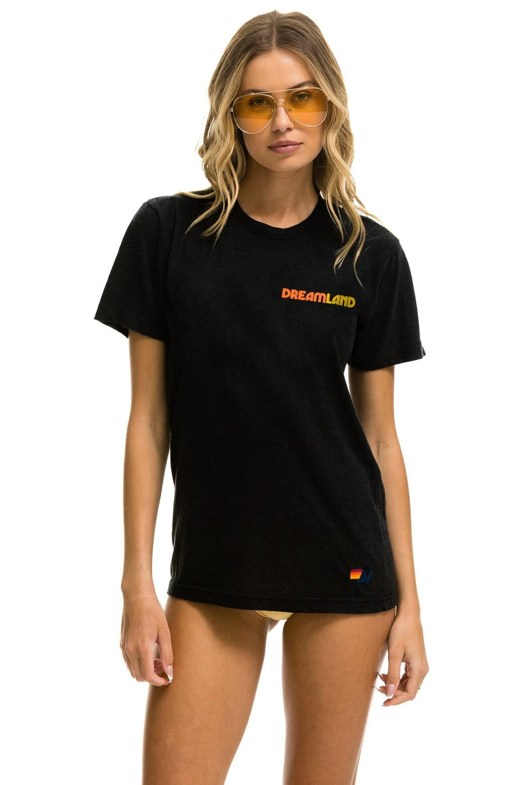 Retro DREAMLAND LOGO UNISEX CREW TEE - BLACK