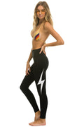 Retro FULL LENGTH HI-RISE BOLT LEGGINGS - BLACK