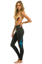 Retro FULL LENGTH HI-RISE BOLT LEGGINGS - CHARCOAL BLUE