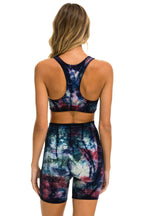 Retro HAND DYED 6 INCH HI-RISE BIKER SHORT - TIE DYE MULTI