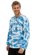 Retro HAND DYED RELAXED CREW SWEATSHIRT - TIE DYE BLUE