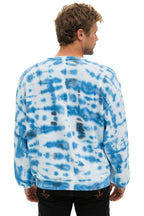 Retro HAND DYED RELAXED CREW SWEATSHIRT - TIE DYE BLUE