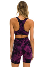 Retro HAND DYED SPORTS BRA - TIE DYE CRYSTAL ROSE