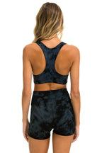Retro HAND DYED SPORTS BRA - TIE DYE CRYSTAL SMOKE