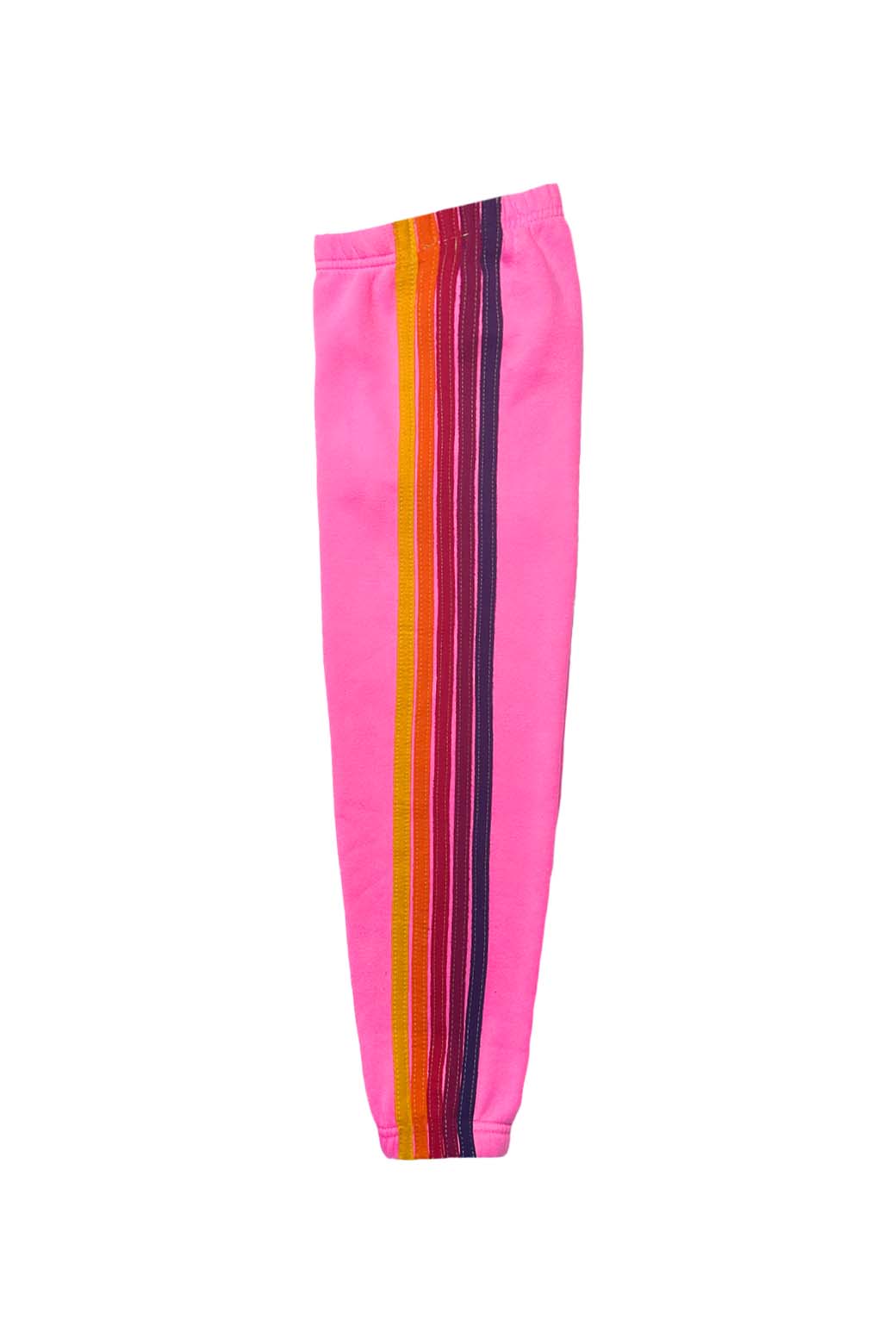 Retro KIDS 5 STRIPE SWEATPANTS - NEON PINK