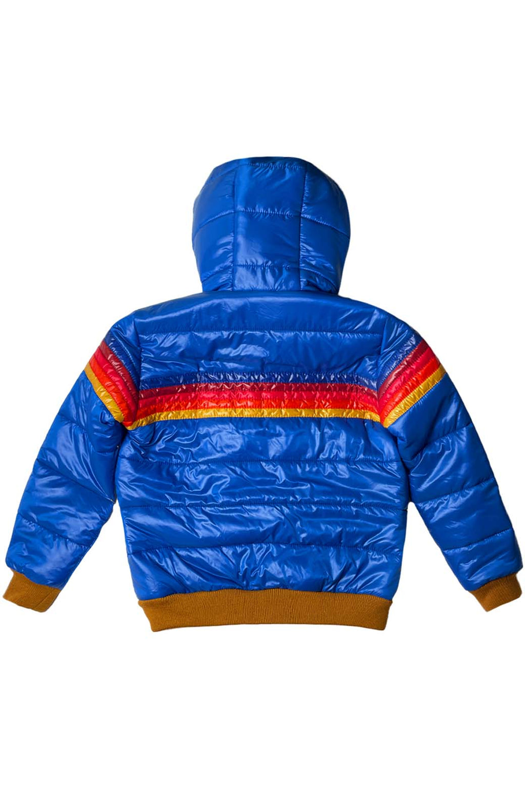 Retro KIDS 5 STRIPE TREKKER JACKET - GLOSSY SNORKEL BLUE