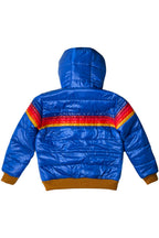 Retro KIDS 5 STRIPE TREKKER JACKET - GLOSSY SNORKEL BLUE