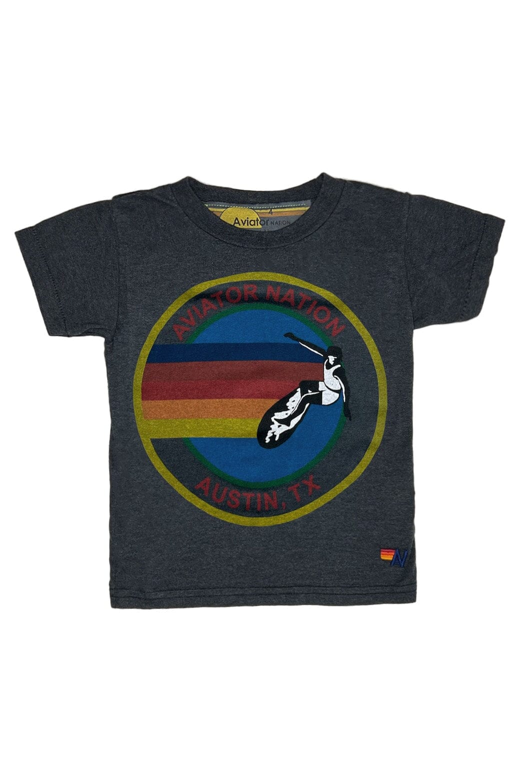 Retro KIDS AVIATOR NATION AUSTIN TEE - CHARCOAL
