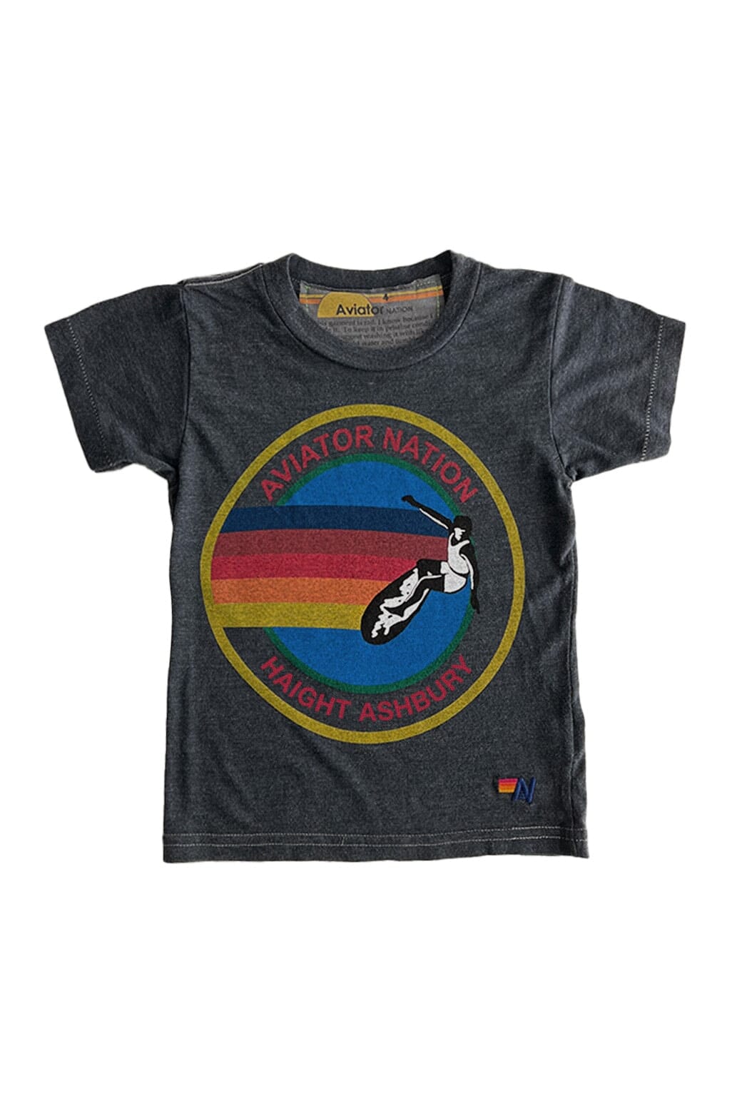Retro KIDS AVIATOR NATION HAIGHT ASHBURY TEE - CHARCOAL