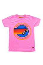 Retro KIDS AVIATOR NATION HAIGHT ASHBURY TEE - NEON PINK