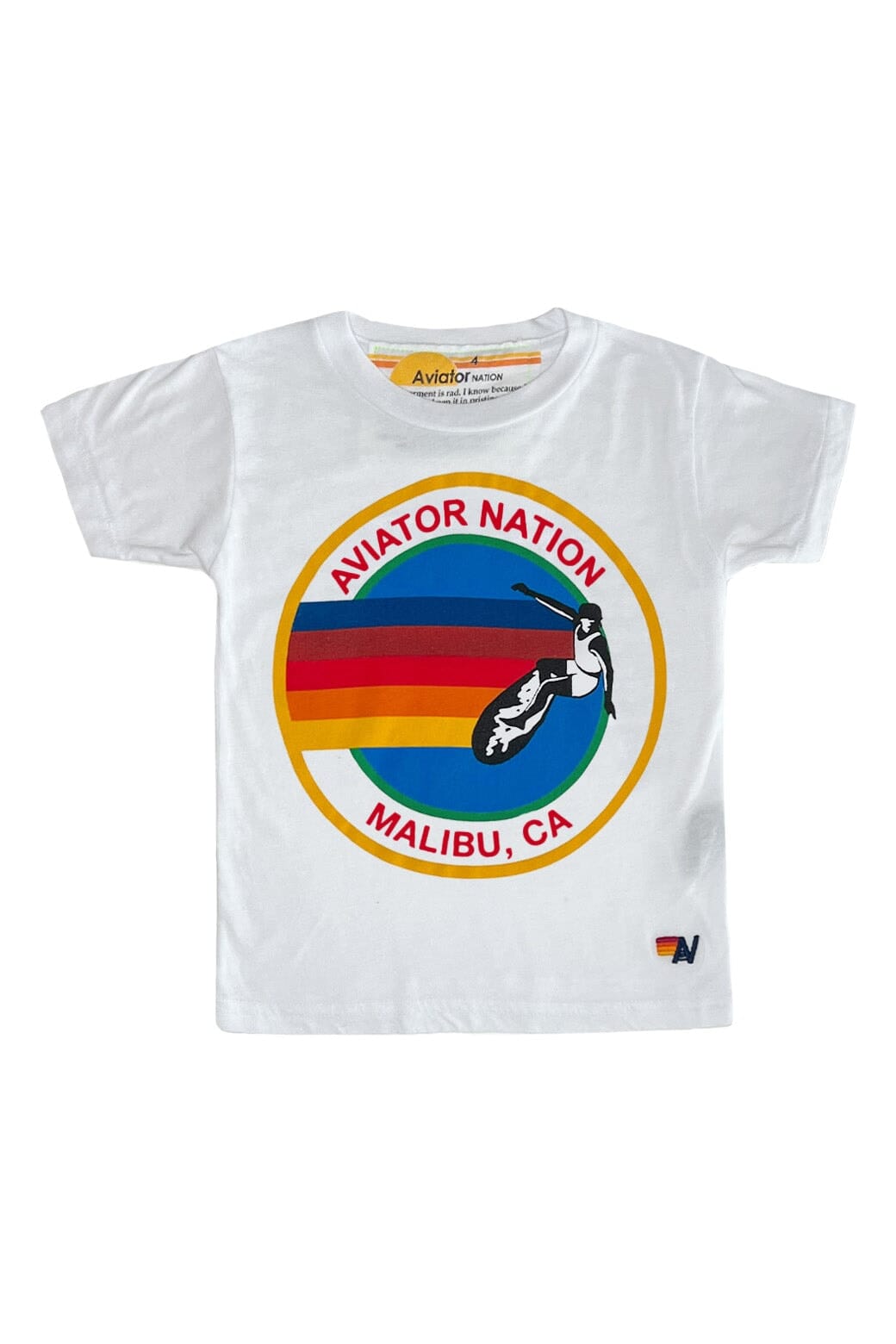 Retro KIDS AVIATOR NATION MALBU TEE - WHITE