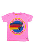 Retro KIDS AVIATOR NATION MILL VALLEY TEE - NEON PINK