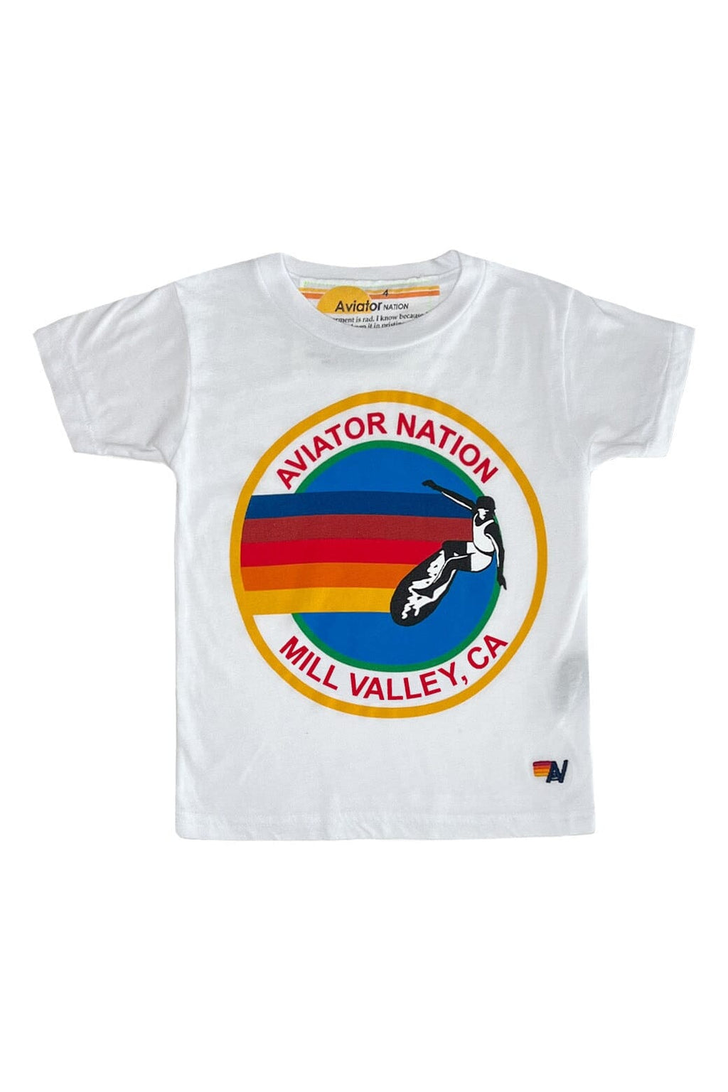 Retro KIDS AVIATOR NATION MILL VALLEY TEE - WHITE