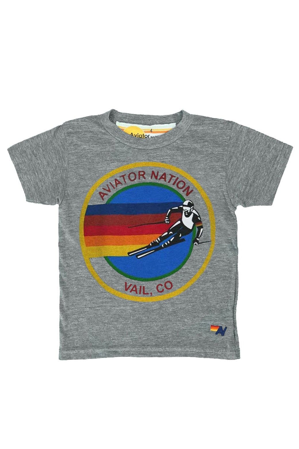 Retro KIDS AVIATOR NATION VAIL TEE - HEATHER GREY